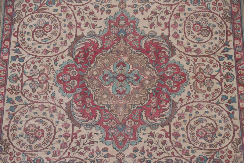 Vintage Floral Area Rug 6x10 Handmade Traditional Vintage Carpet for Living Room gallery
