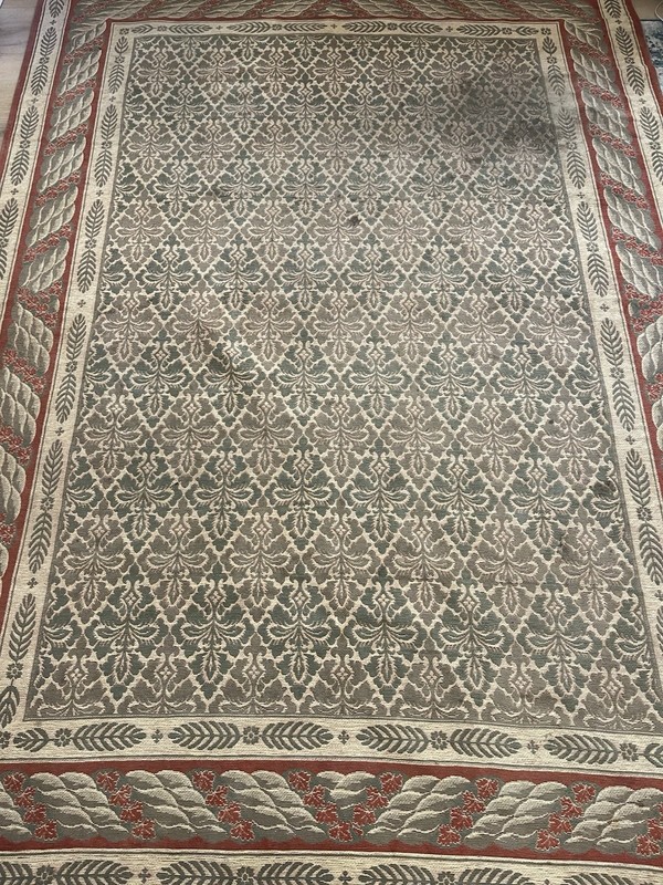 handmade cotton carpet Rug double sided society made in italy 173x235cm Floral gallery
