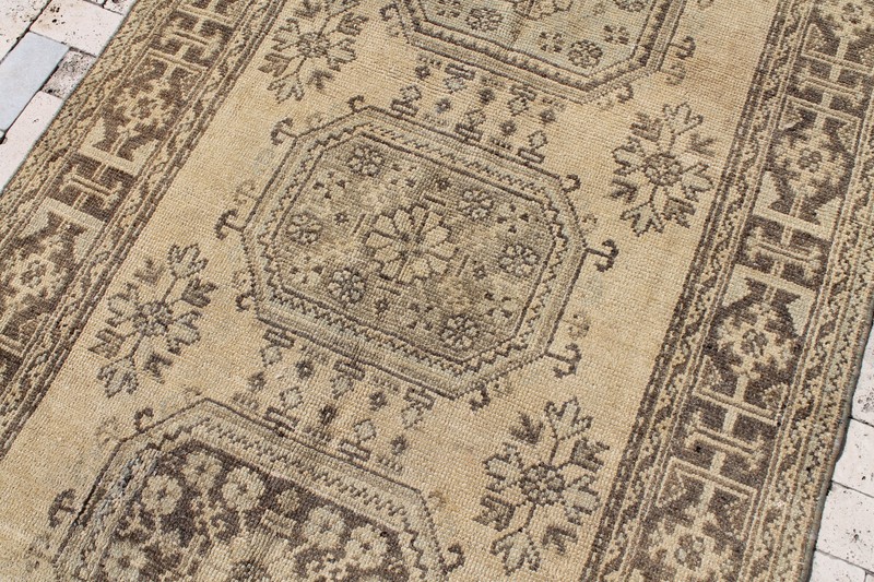 Turkish Rug 55''x148'' Vintage Oushak Mutedcolor Runner Corridor Carpet Hallway gallery