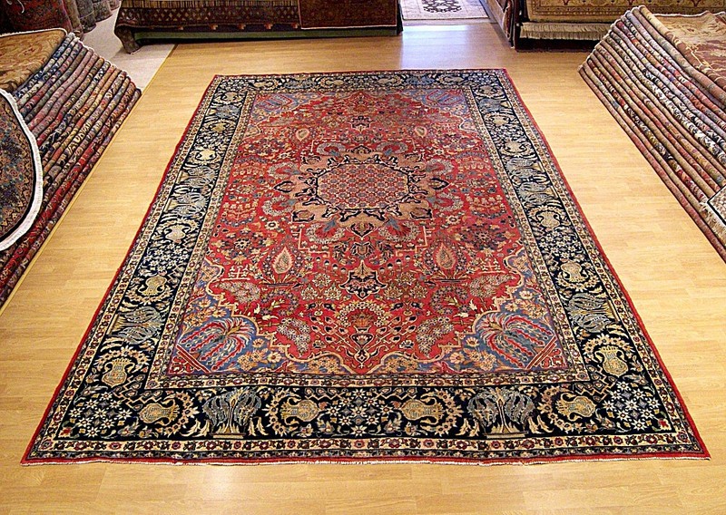 8 x 12 FT HAND KNOTTED HIGH QUALITY VINTAGE CLASSIC 1930S ORIENTAL WOOL RUG gallery