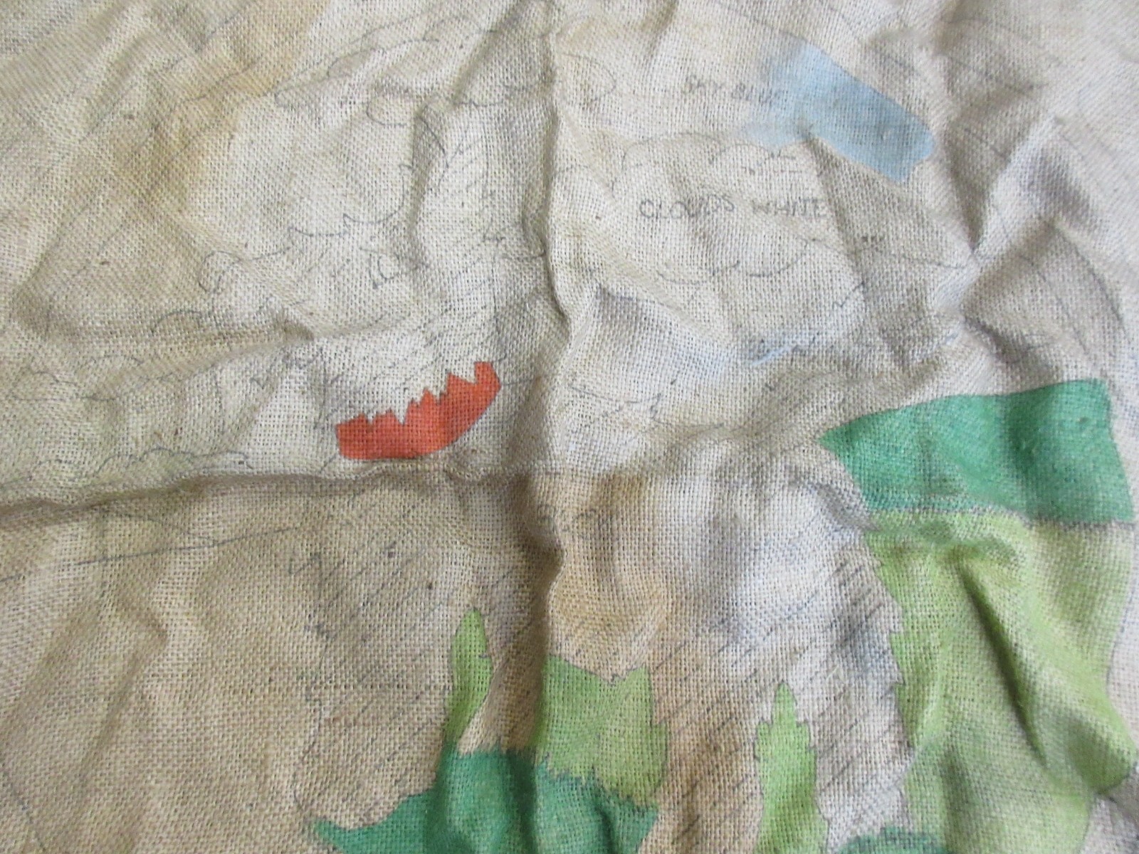 Antique Lily Scottie Dog Rug Hooking Burlap Pattern 30" X 30" gallery