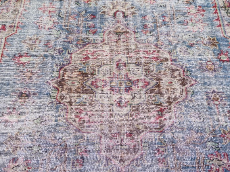 Turkish Rug, Area Rugs 8x12, Handmade Floor Carpet, Antique Wool Rug 100"X139" gallery
