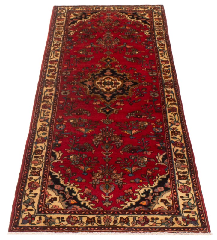 3'6" x 9'7" Vintage Hand-knotted Runner Rug Traditional Oriental Wool Carpet gallery