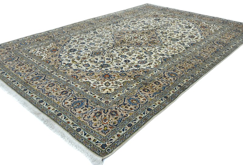 8x12 ft Vintage Cream Wool Oriental Rug Floral Design Decor Carpet gallery