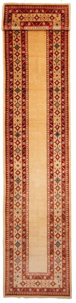 2'11" x 15'3" Vintage Hand-knotted Runner Rug Traditional Oriental Wool Carpet