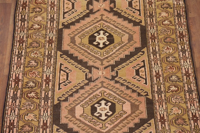 Geometric Traditional Muted 11 ft. Runner Rug 4x11 Wool Handmade Carpet gallery