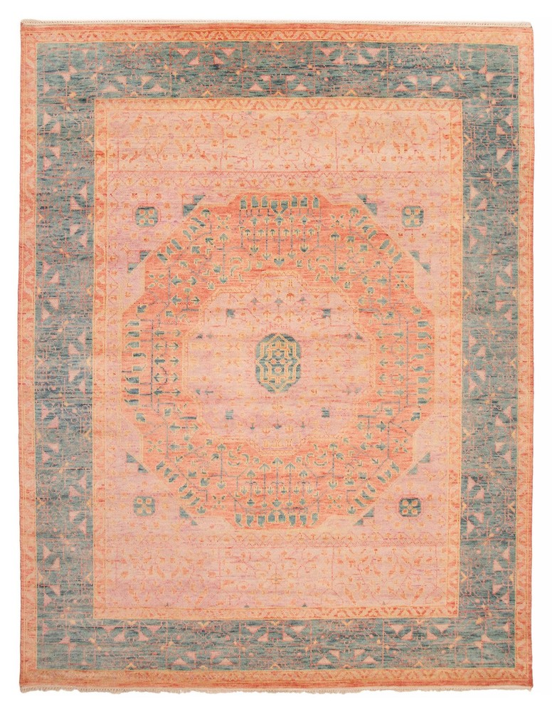 Vintage Hand-Knotted Carpet 9'2" x 11'9" Traditional Oriental Wool Area Rug