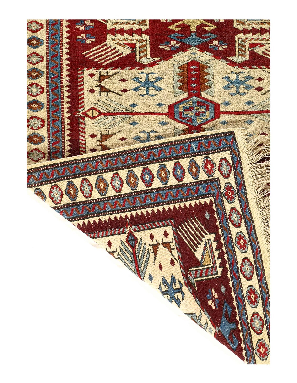 Fine Hand Knotted Vintage Kazak 3'4'' X 5'1'' gallery