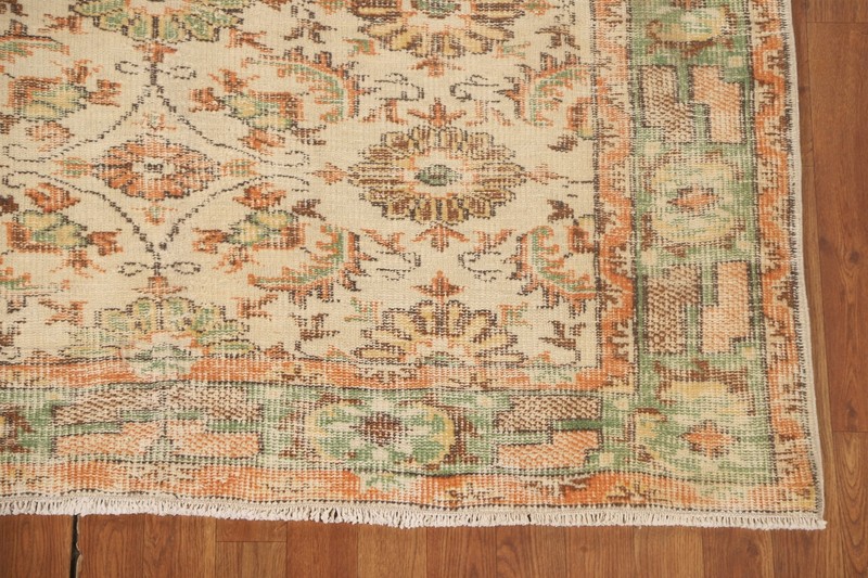 Distressed Vintage Wool Sparta Turkish Area Rug 5x9 Handmade Traditional Carpet gallery