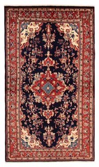 Vintage Hand-Knotted Area Rug 4’1″ x 7’1″ Traditional Oriental Wool Carpet