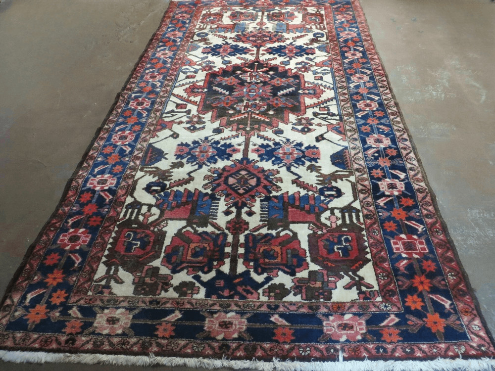 Antique Per'sian Tribal Rug 6x10, Wide Runner, Kalegy, Hand Knotted, Geometric