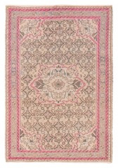Vintage Hand-Knotted Area Rug 3’3″ x 4’8″ Traditional Wool Carpet