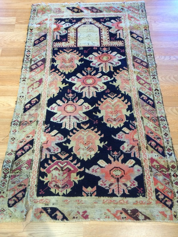 Amazing Armenian - 1860s Antique Karabagh Rug - Caucasian Prayer - 2.5 x 4.2 ft. gallery