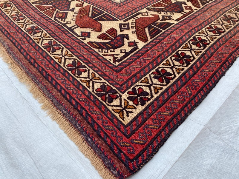 6x9 ft Handwoven Geometric Antique Turkmen Afghan Tribal Traditional Wool Kilim gallery