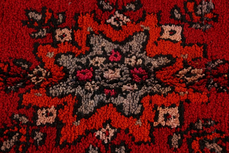 Vintage Authentic Moroccan Vegetable Dye Hand-knotted Oriental Area Rug 5x10 RED gallery