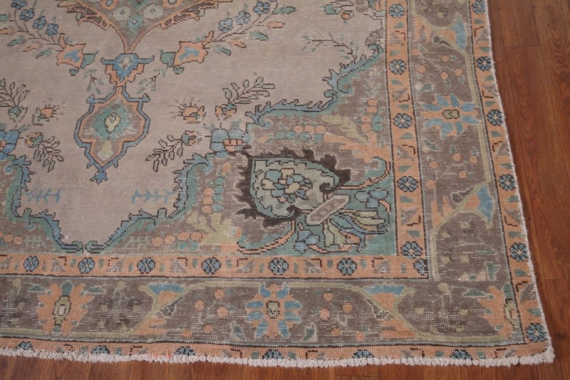 Distressed Over-Dyed Area Rug 6x9 Ft Hand-Knotted Vintage Oriental Wool Carpet gallery