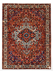 11×16 Vintage Bakhtiari Oriental Handwoven Wool Rug Antique Knotted Tribal Rust
