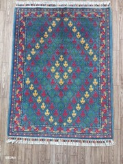 Vintage Afghani Rug – Traditional Geometric Pattern, Handwoven 1.03 x 0.78 m, Tr