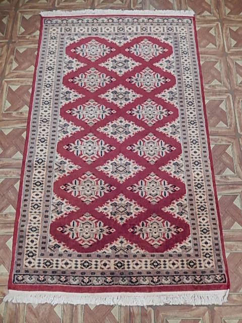 3x5 All-Over Diamonds Handmade Blood and Fire New Rug B-78134