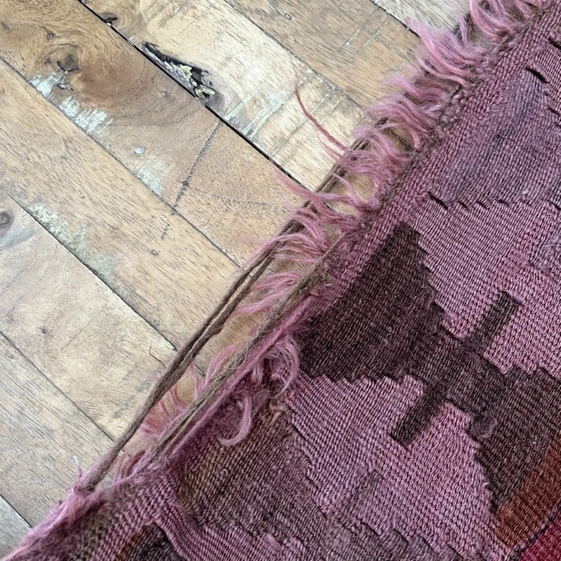 Vintage Turkish Flat Woven Rug Home Decor Wool Kilim 55x36" gallery