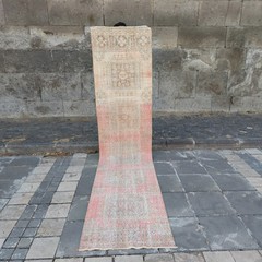 3×11 Turkish kitchen rug 2.53 x 11.15 ft Vintage Handmade 77 x 340 cm Runner Rug