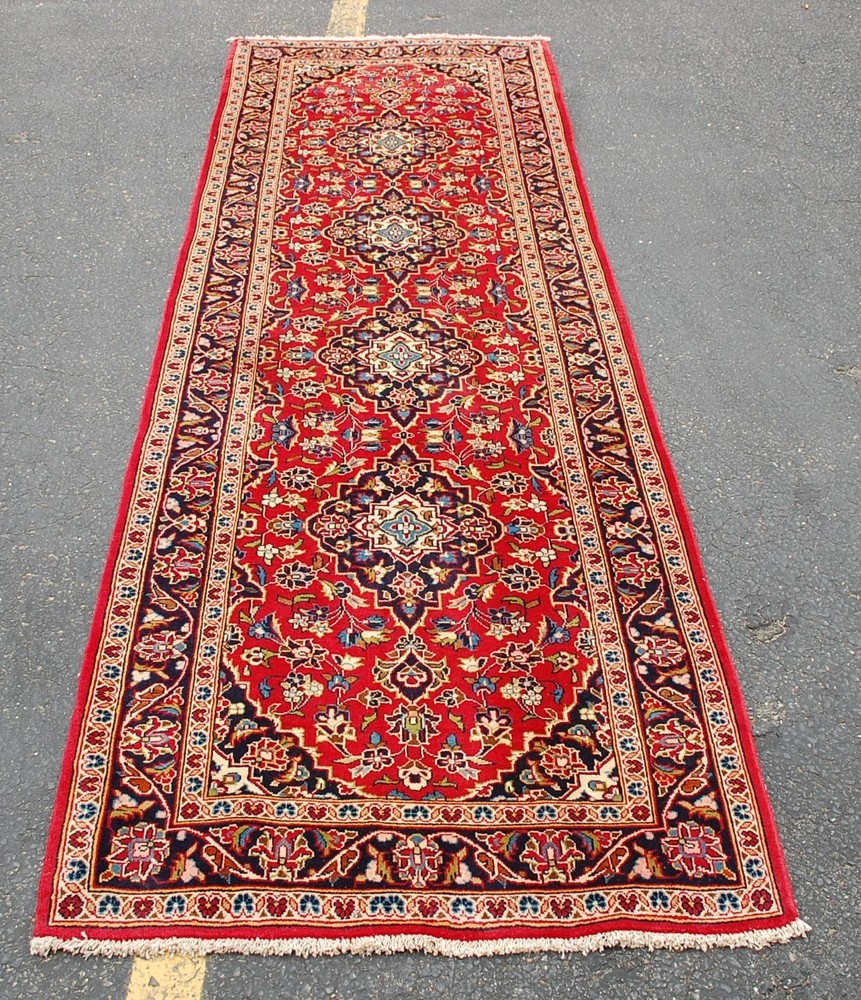 NATURAL WOOL Old Oriental Rugs,Hand Woven,knotted size Approximately 2' 5" x 10'