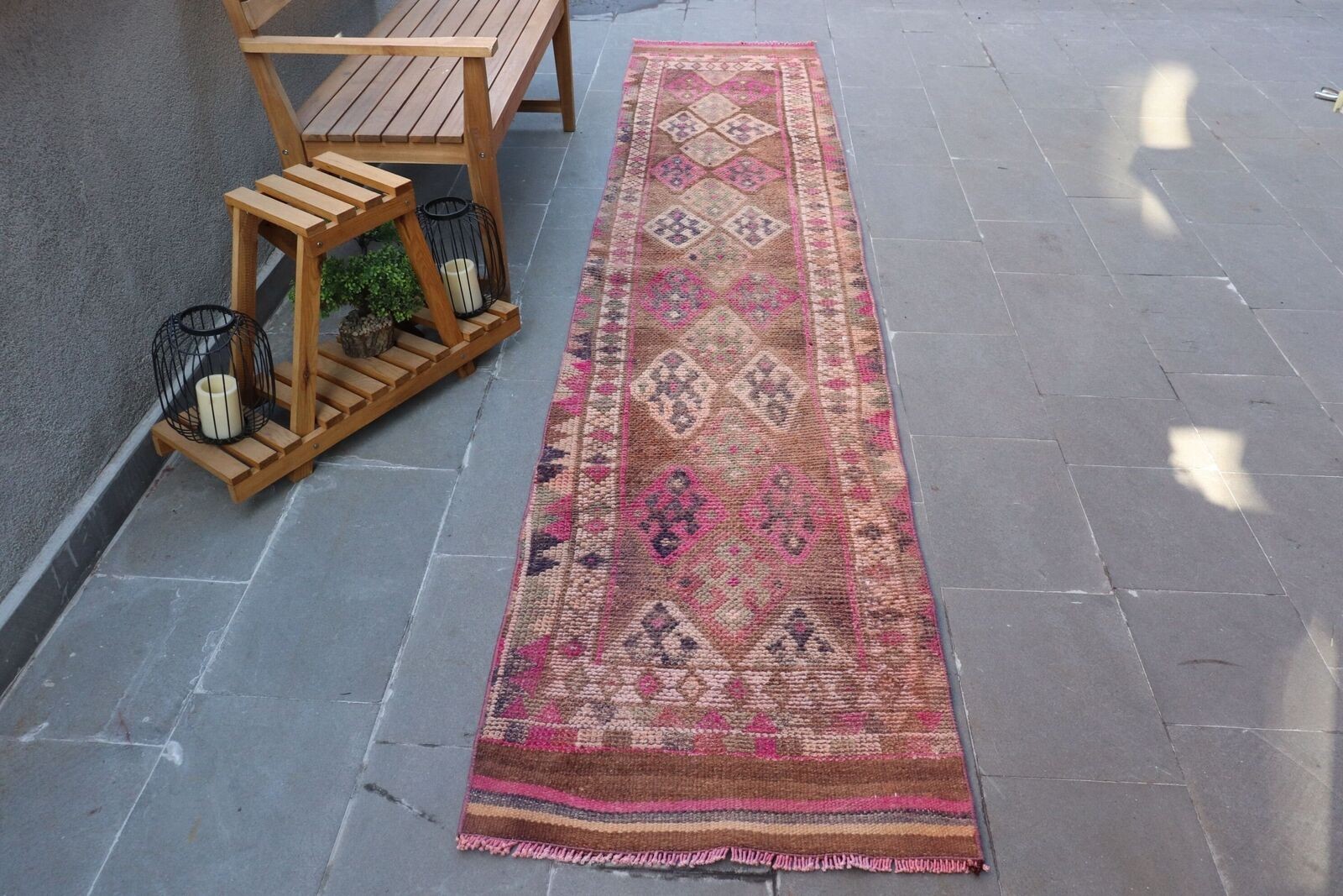 2.4x11.7 ft Runner Rugs, Turkish Rug, Vintage Rug, Wool Rugs, Moroccan Rug gallery
