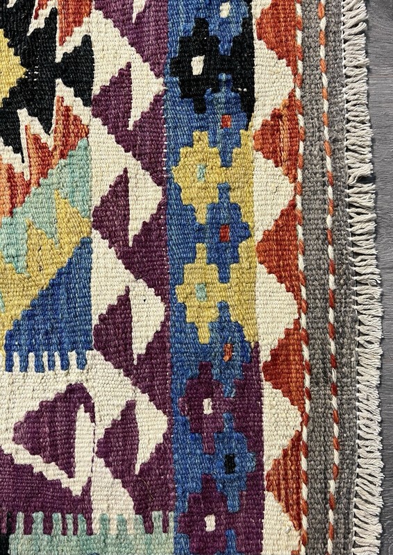 Vintage Kilim Traditional Hand Made Oriental Wool Kilim 5ftx3.2ft 162cmx104cm gallery