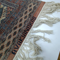 Vintage Armenian Avakian Bros Hand-Knotted Kazak Medallion Rug “AKHLAQ” 3′ x 2′