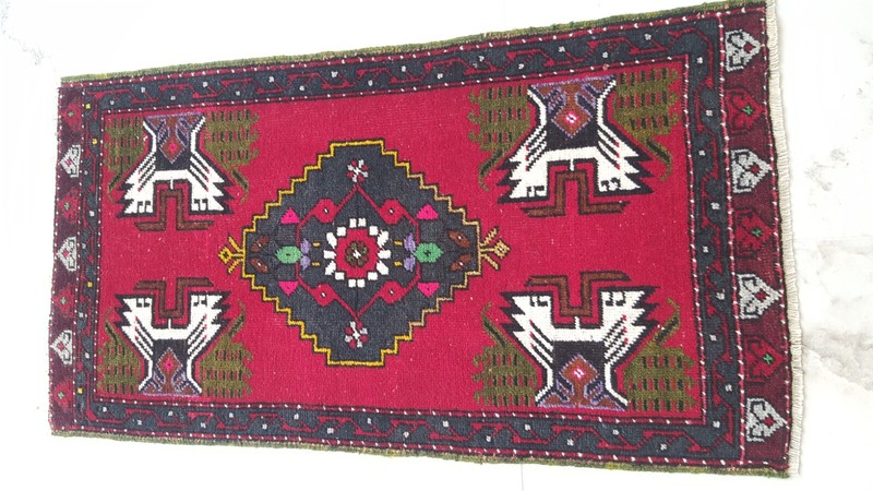 Bohemian Carpet Rug Anatolian Natural Handmade Rug Oriental 2x3 Rug Vintage Rug gallery