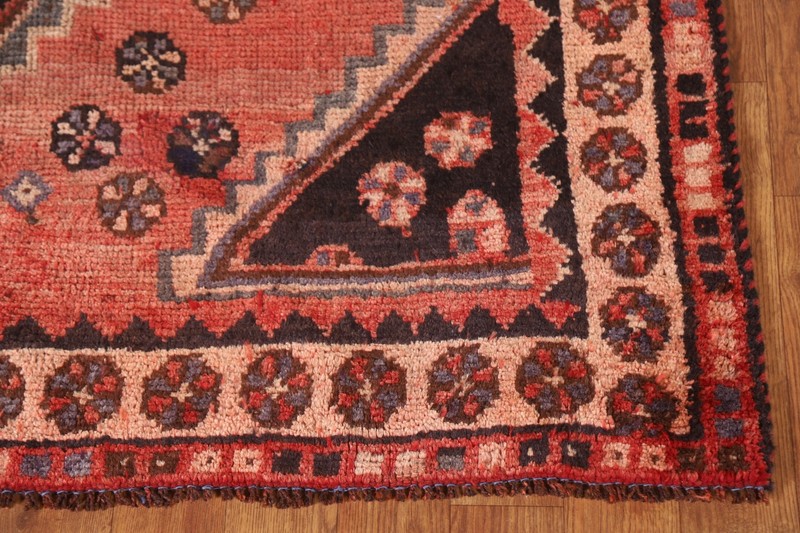 Antique Runner Rug 4x9 ft.Geometric Lori Oriental Hand-Knotted Hallway Wool Rug gallery