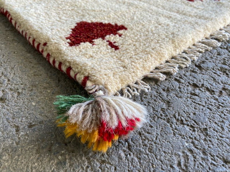 BEAUTIFUL TURKISH RUG, HAND MADE CAUCASIAN SQUARE TREE WOOL CARPET (1FT X 1FT) gallery