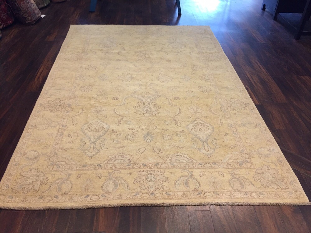 Fine Genuine Hand Knotted Chobi Geometric Area Rug Runner Carpet 6’x8’10”,#46