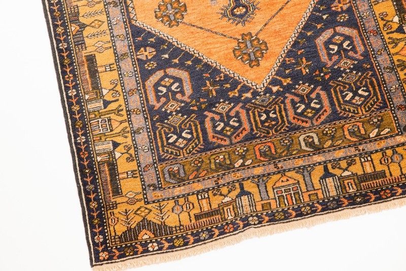 Antique Turkish Anatolian Nomadic One-of-a-kind Rug Hand Knotted Wool 4 ft x 7ft gallery