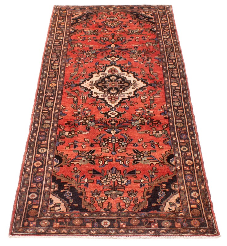 Vintage Hand-knotted Runner Rug 3'11" x 9'10" Traditional Oriental Wool Carpet gallery