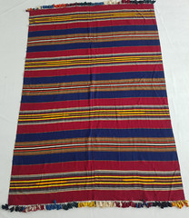 Vintage Handmade Traditional Beautiful Striped Kilim Floor Rug Carpet 214×149 cm