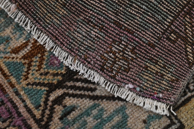 RAINBOW Turkish Oushak Rug 2x3 Vintage Handmade Anatolian Small Doormat Kilim gallery