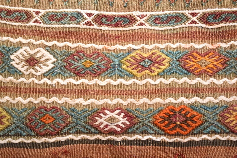 Fabulous Antique Kilim Bag 21'' x 23'' Anatolian Collector item Cicim Kilim Bag gallery