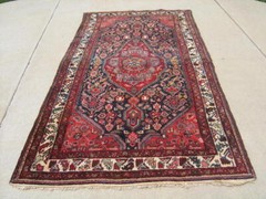 Antique Hand Knotted / Hand Woven Hamadan oriental Rug 55″ x 91″ Soak Washed
