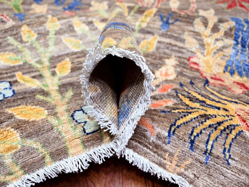 Exquisite High-End Hand-Knotted Vegy Dye Love Birds Patterned Oushak 12'x14'10" gallery