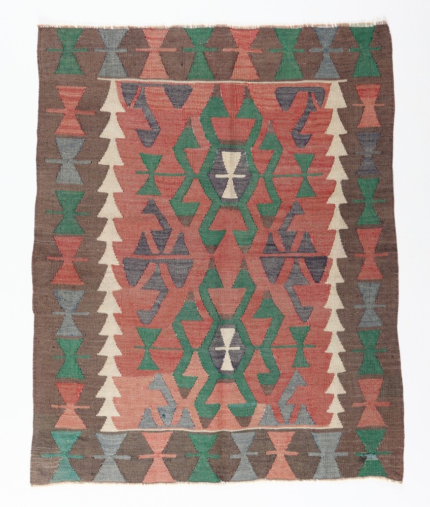 Vintage Flatweave Turkish Kilim – Handwoven Bohemian Rug, Decorative Area Kilim