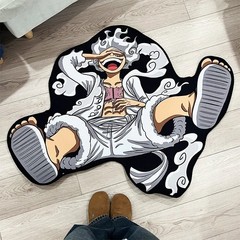 One Piece Luffy Gear 5 Plush Anime Rug – Non-Slip Soft Carpet, Gaming Room Decor