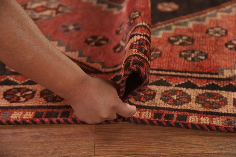 Antique Runner Rug 4x9 ft.Geometric Lori Oriental Hand-Knotted Hallway Wool Rug gallery