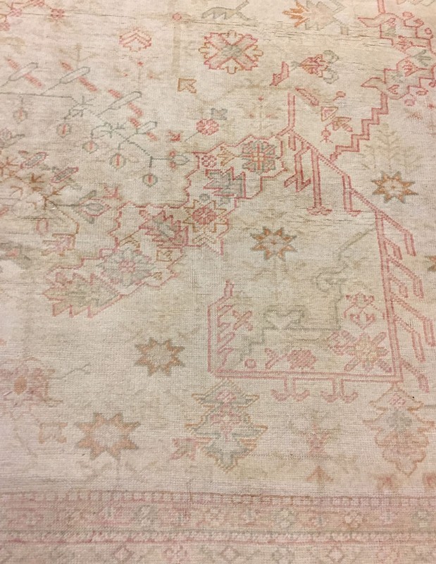 Antique Turkish Oushak Rug, 12'3 X 15'10 E23169 gallery