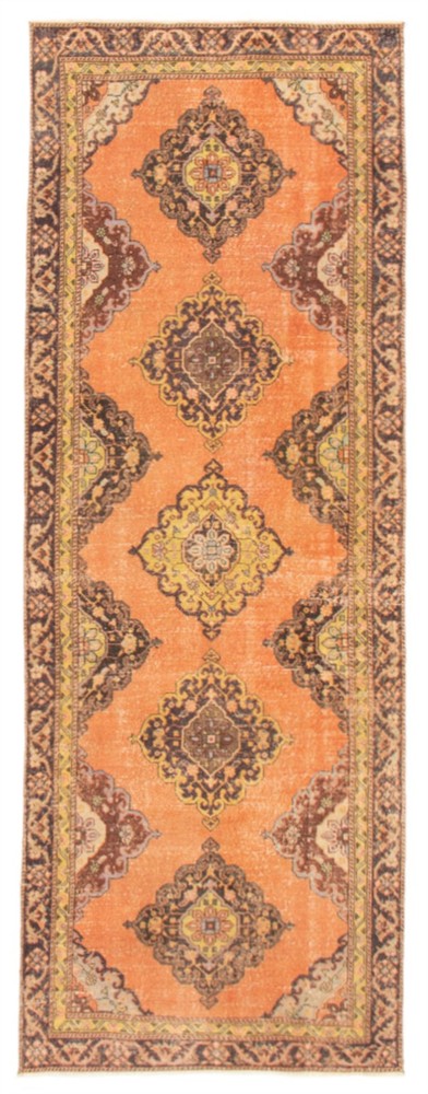 Traditional Vintage Hand-Knotted Oriental Carpet 4'3" x 12'0" Wool Area Rug