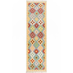 Kelim Afghan 285×82 cm Handwoven Oriental Carpet Rug Runner Kilim