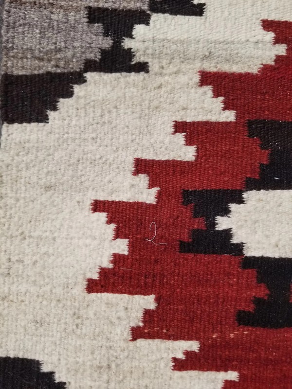 Vintage Handwoven Native American Navajo Wool Multicolor Kilim 2.9x1.4 ft gallery