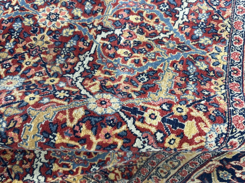 Auth: Antique Rug Mystical Art Wool Collectible UNQUE Red 9x12 NR gallery