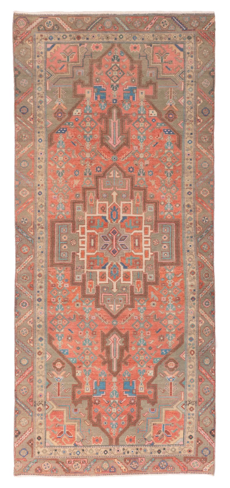 3'8" x 8'7" Vintage Hand-knotted Runner Rug Traditional Oriental Wool Carpet gallery
