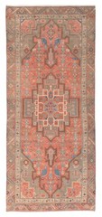 3’8″ x 8’7″ Vintage Hand-knotted Runner Rug Traditional Oriental Wool Carpet